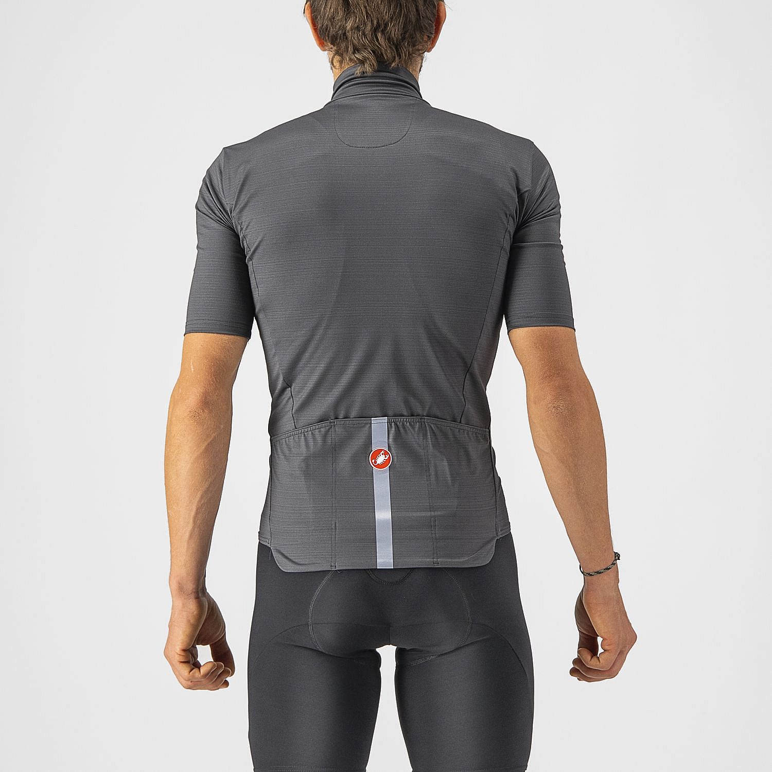 81612-Castelli-Pro-thermal-Mid-korte-mouw-fietsshirt-donkergrijs-heren-afbeelding-2