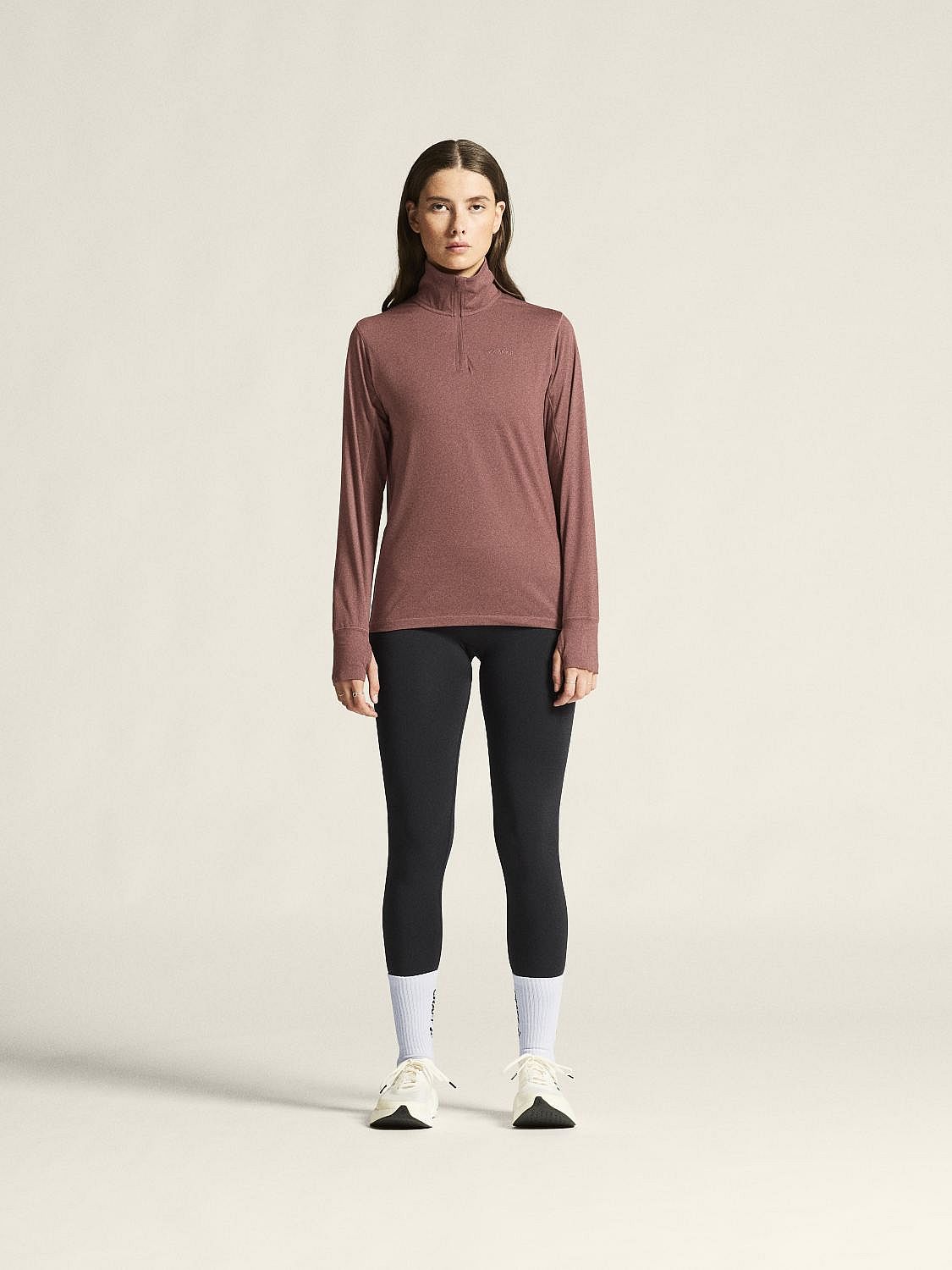 119400-Craft-Flow-Half-Zip-ondershirt-lange-mouw-roze-dames-afbeelding-3