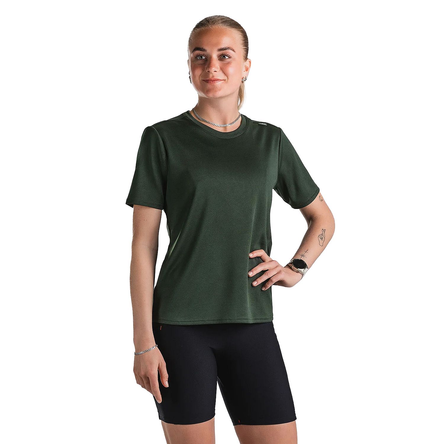 1293-GRN-Fusion-Tempo-Two-Run-T-shirt-dames-groen-afbeelding-1
