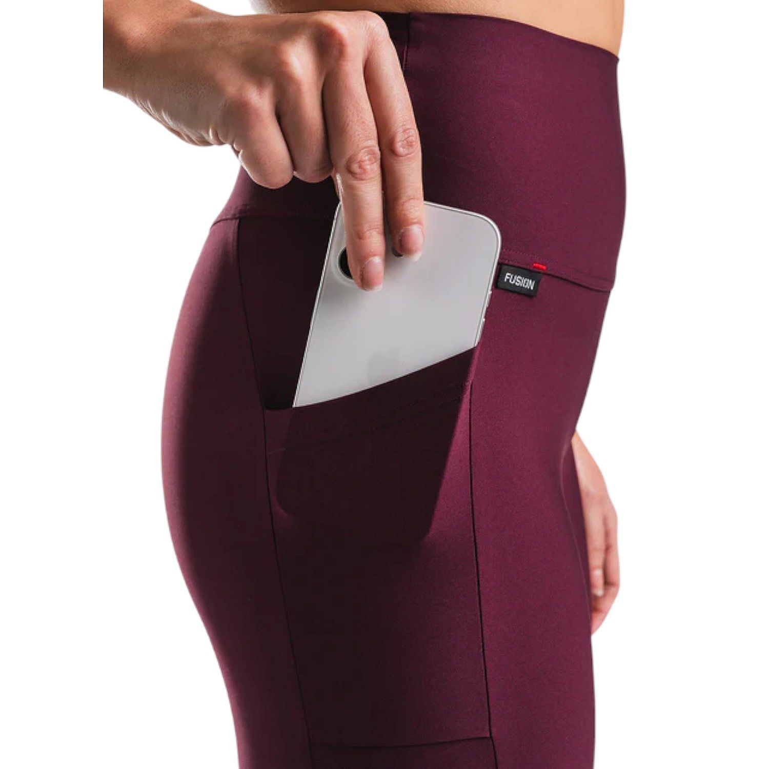 123187-Fusion-High-Rise-Tights-Pocket-bordeaux-dames-afbeelding-3