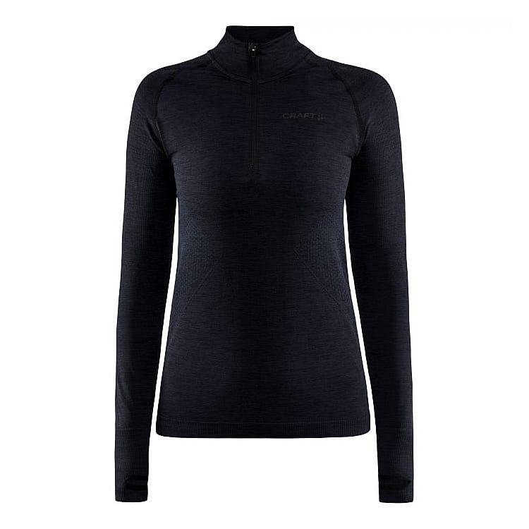 80982-Craft-Core-dry-active-comfort-shirt-lange-mouw-half-zip-zwart-dames-afbeelding-1