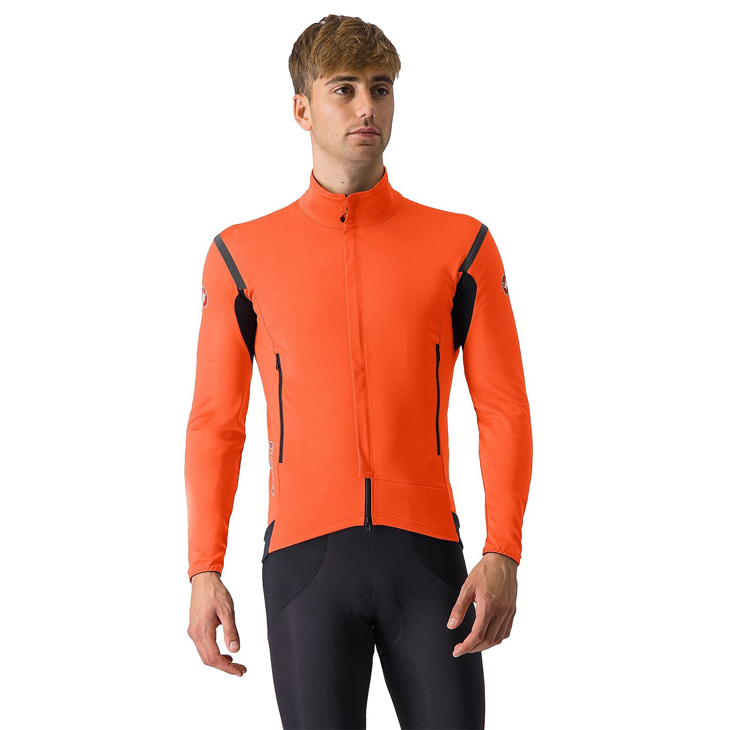 103055-Castelli-Perfetto-RoS-2-lange-mouw-fietsjack-brilliant-orangesilver-reflex-heren-afbeelding-1