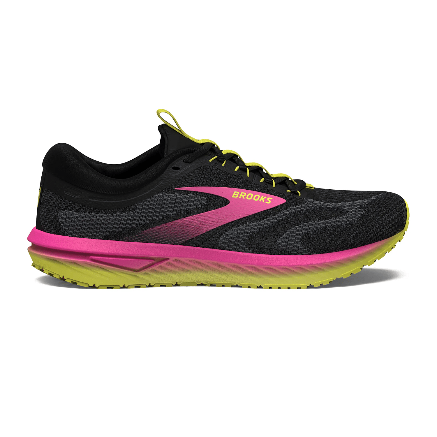 1204241B025-Brooks-Revel-7-hardloopschoenen-blackpinklemon-tonic-dames-afbeelding-1