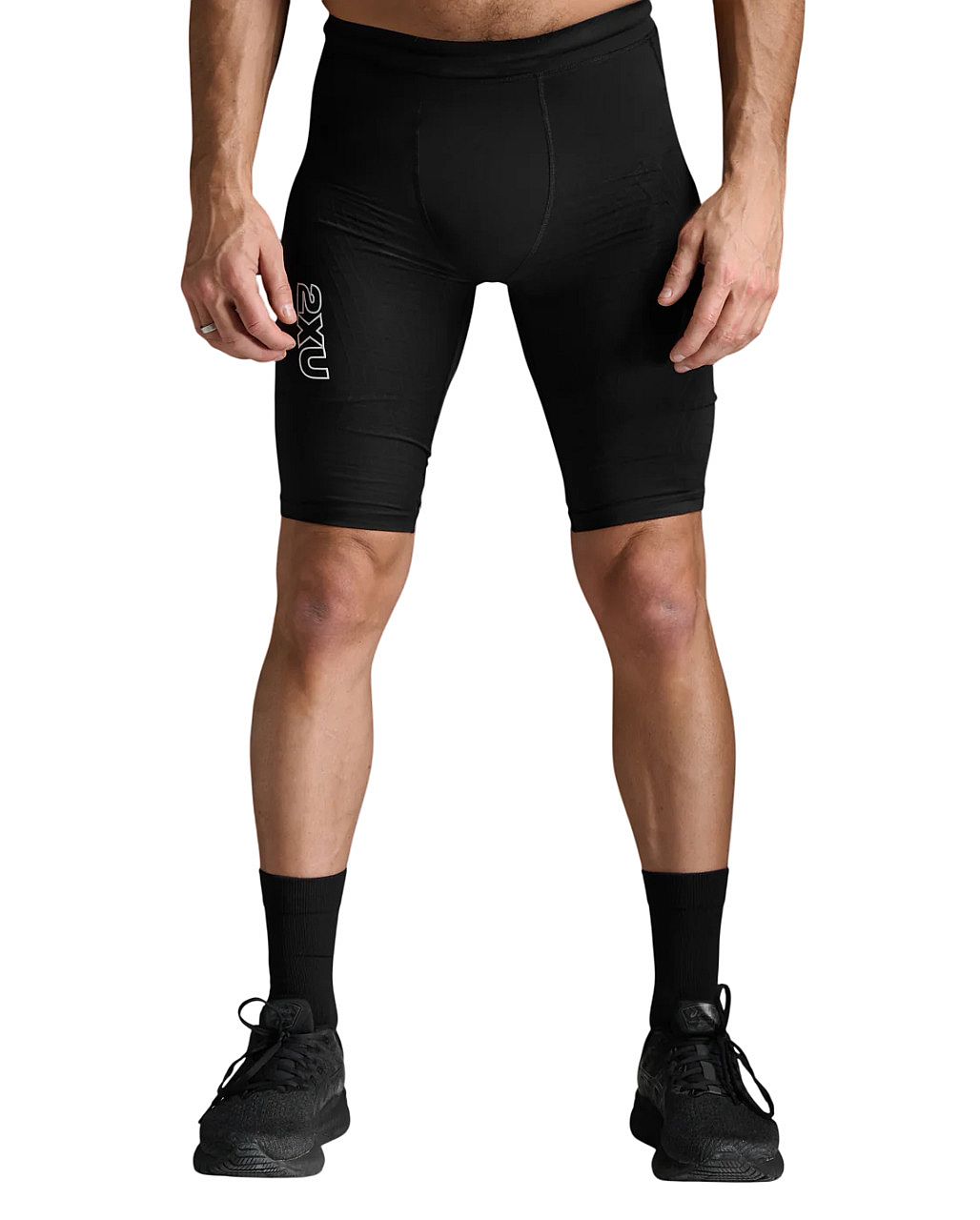 113551-2XU-Light-Speed-React-Compression-Shorts-BlackWhite-Reflective-Heren-afbeelding-1