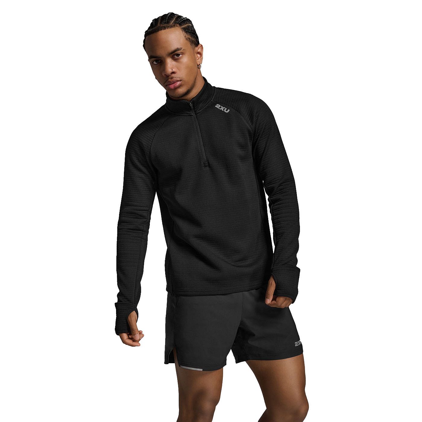 113618-2XU-Ignition-Hyper-Haptic-14-Zip-BlackSilver-Reflective-Heren-afbeelding-1