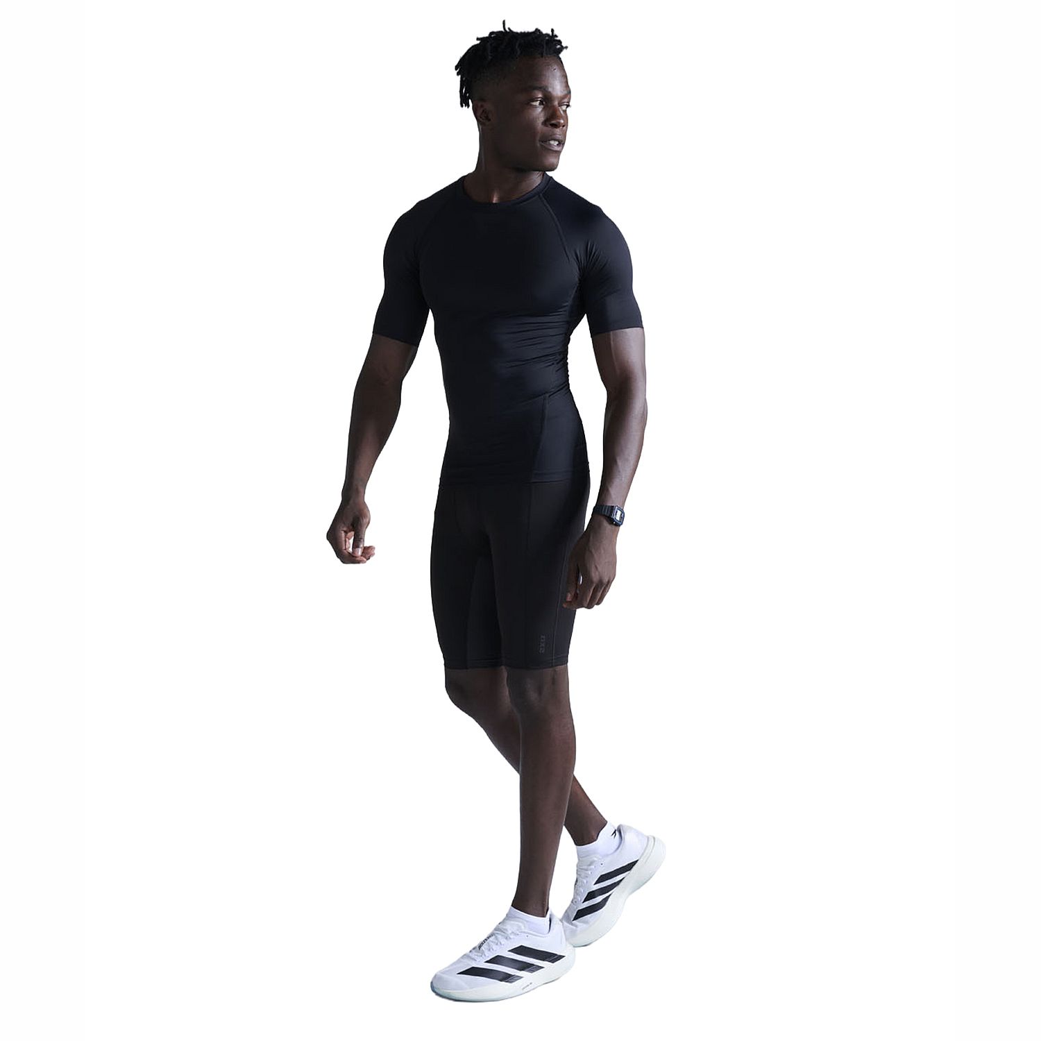 141808-2XU-Core-compression-hardloopshirt-korte-mouw-Black-heren-afbeelding-2