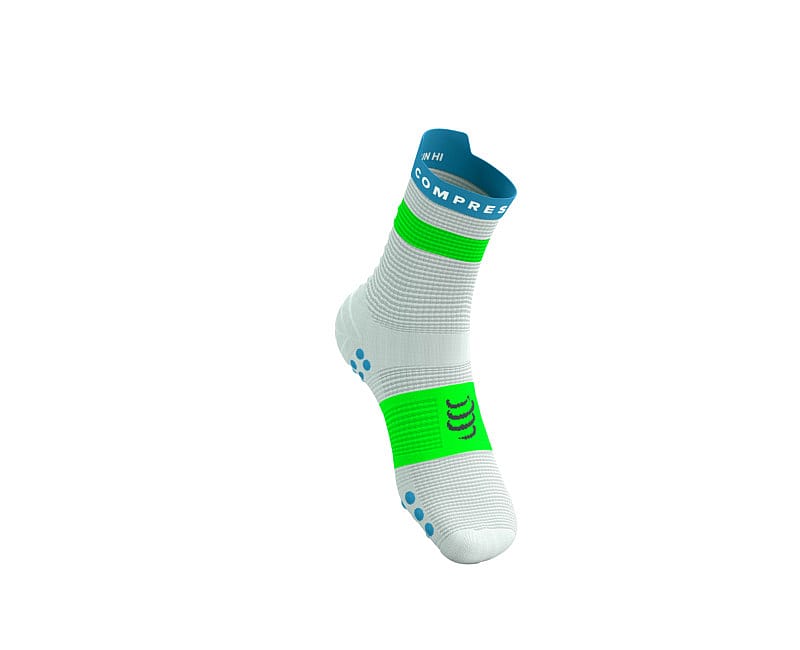140280-Compressport-Pro-Racing-V4-high-cut-hardloopsokken-witgroen-afbeelding-2