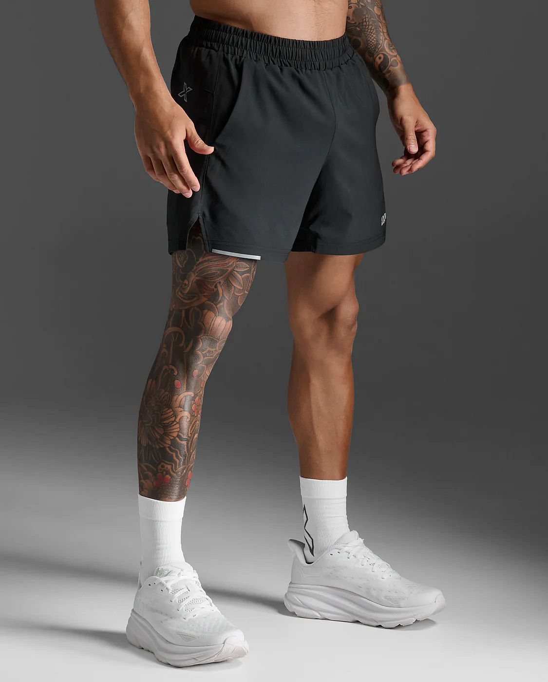 113630-2XU-Aero-5-Inch-Shorts-BlackSilver-Reflective-Heren-afbeelding-3