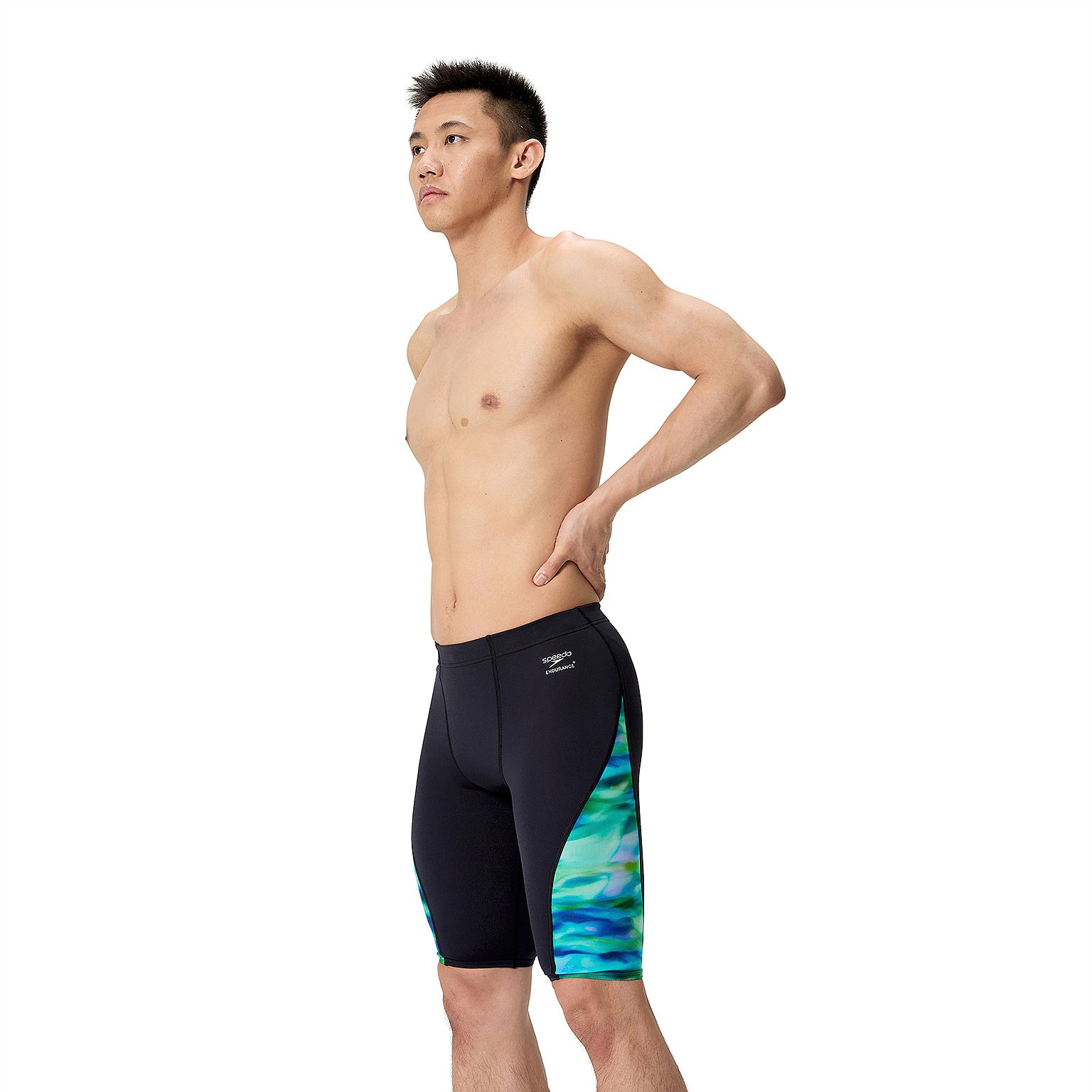 143557-Speedo-Spliced-Printed-jammer-zwartgroen-heren-afbeelding-4