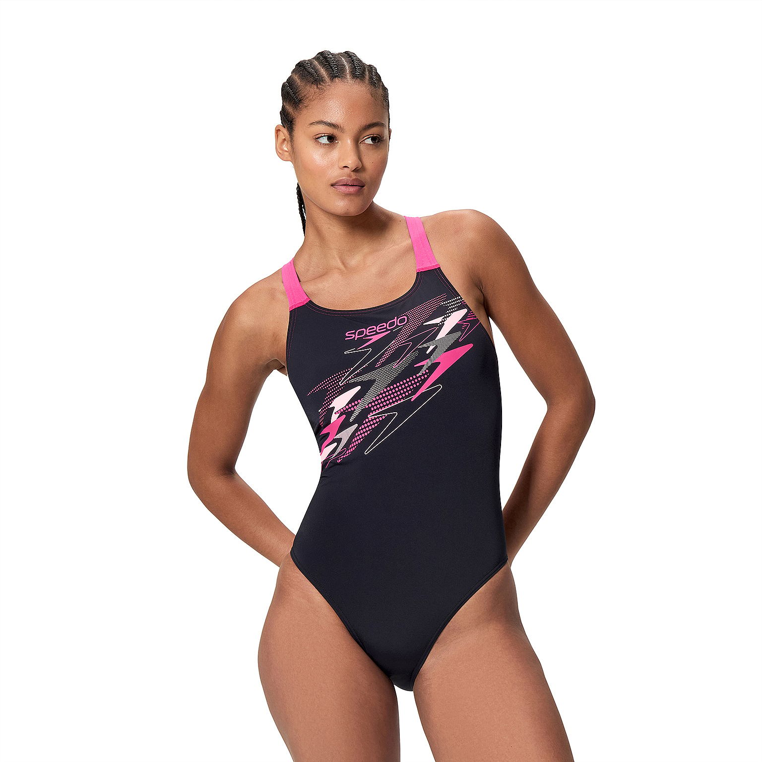 143514-Speedo-Medley-Logo-Medalist-badpak-zwartroze-dames-afbeelding-2