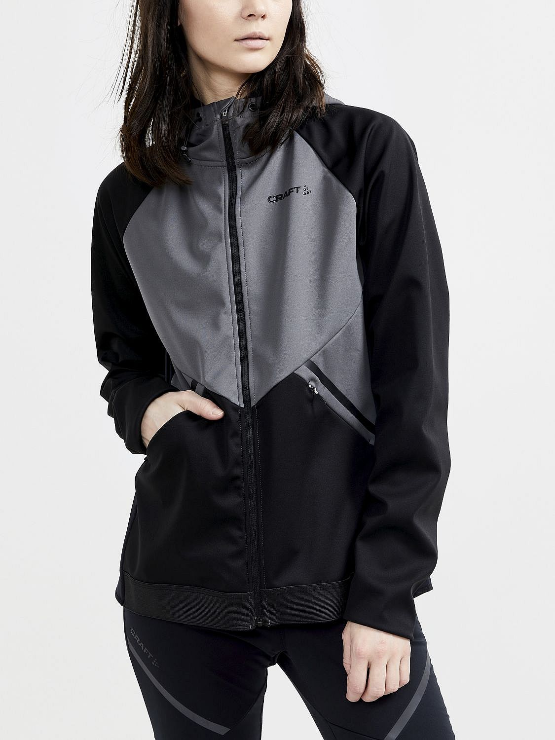 81037-Craft-Glide-hood-jack-zwart-dames-afbeelding-2