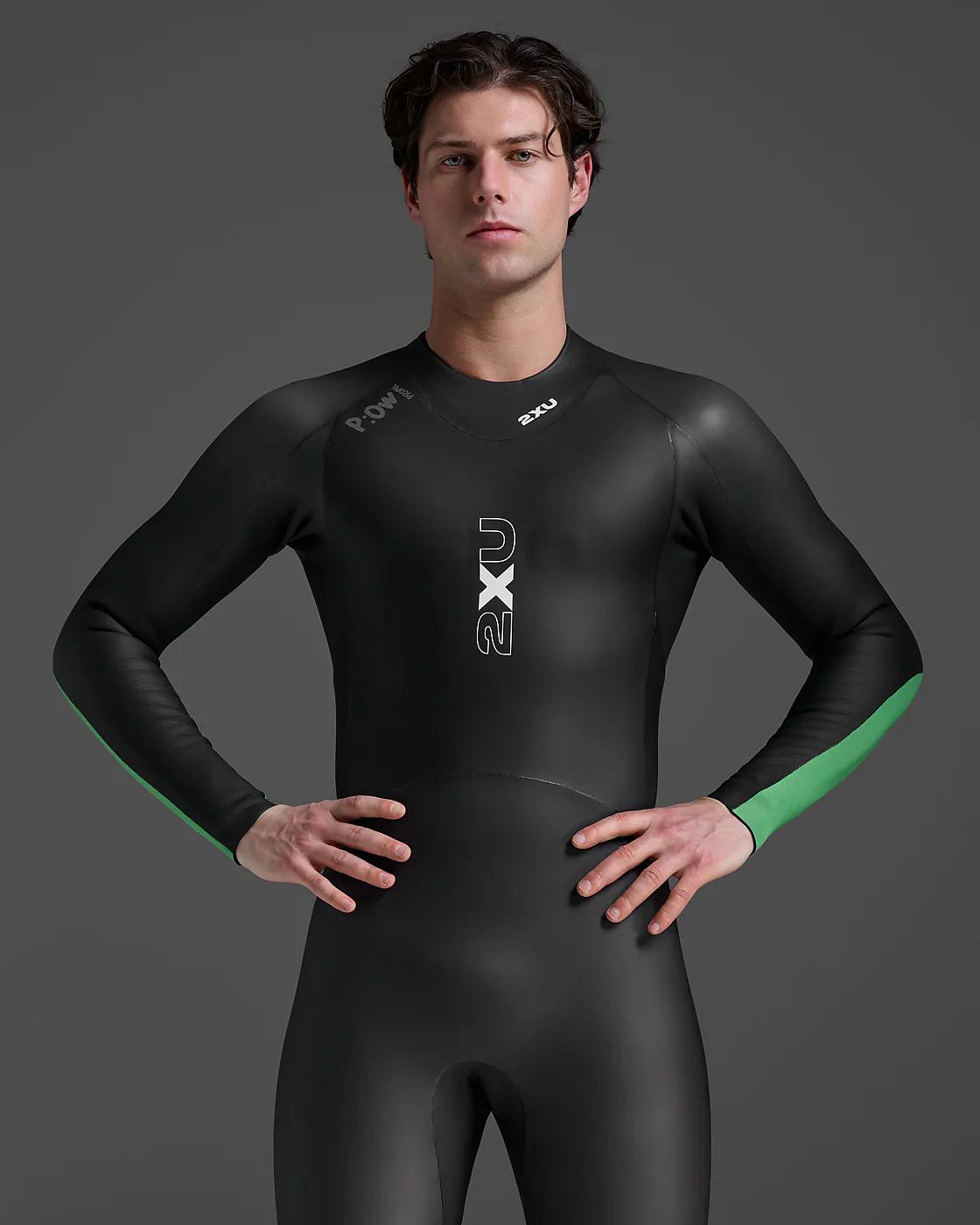 113402-2XU-Propel-Openwater-Wetsuit-BlackBright-Green-Heren-afbeelding-2