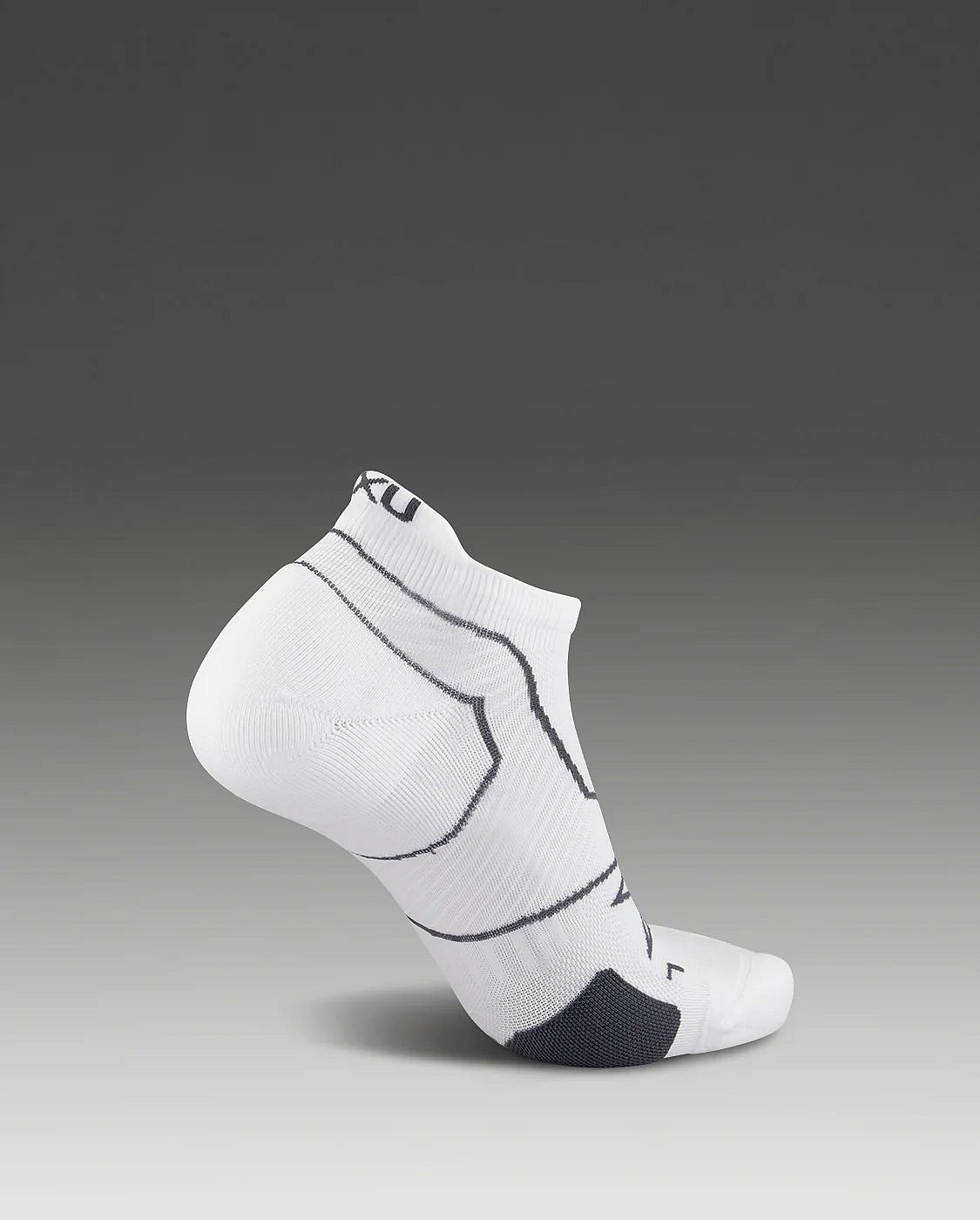113821-2XU-Vectr-Cushion-No-Show-hardloopsokken-WhiteGrey-unisex-afbeelding-2