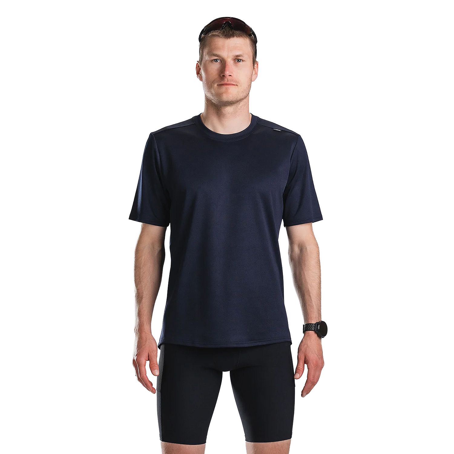 144482-Fusion-Tempo-Two-Run-T-shirt-heren-donkerblauw-afbeelding-1
