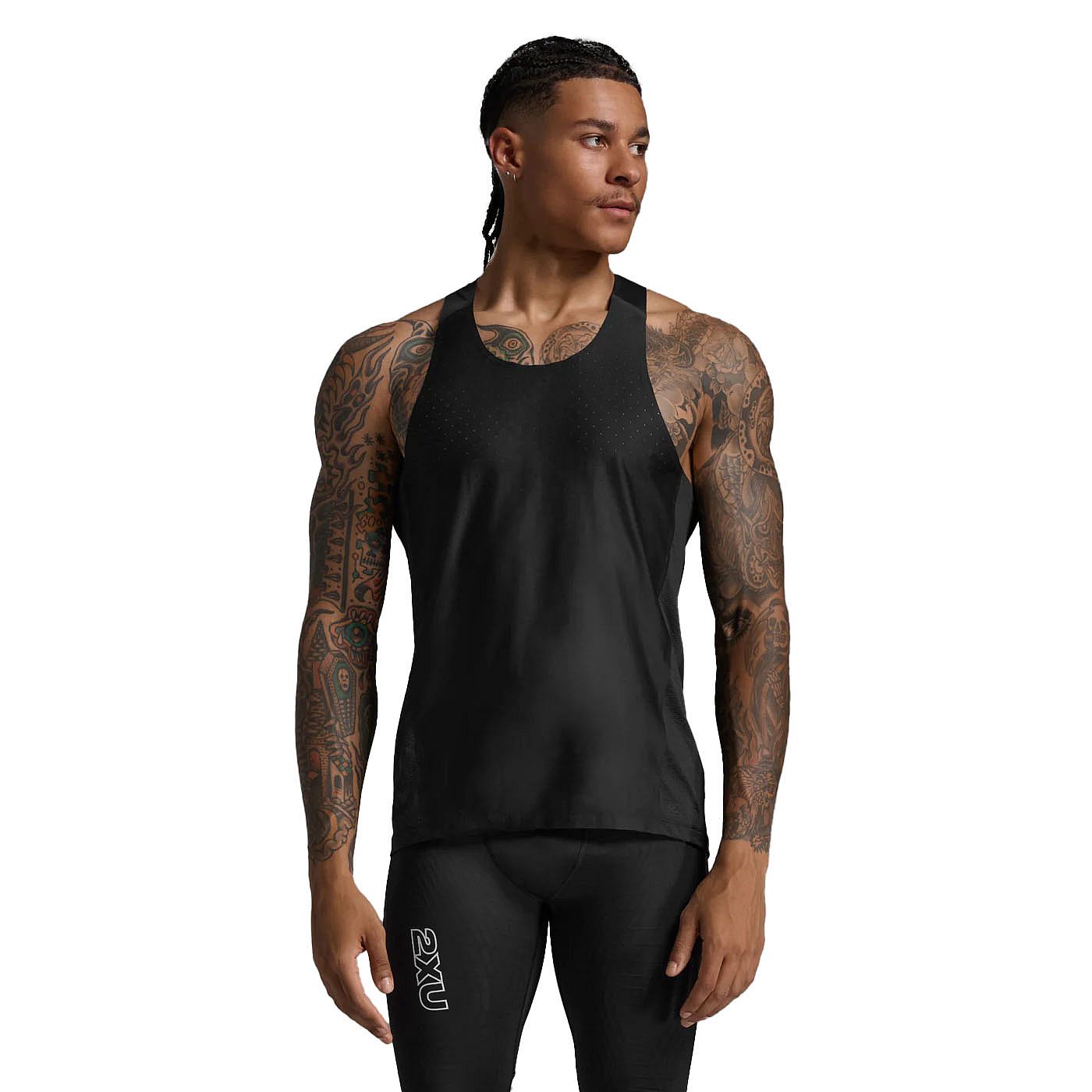 113506-2XU-Light-Speed-React-hardloopsinglet-Zwart-Reflecterend-Heren-afbeelding-1