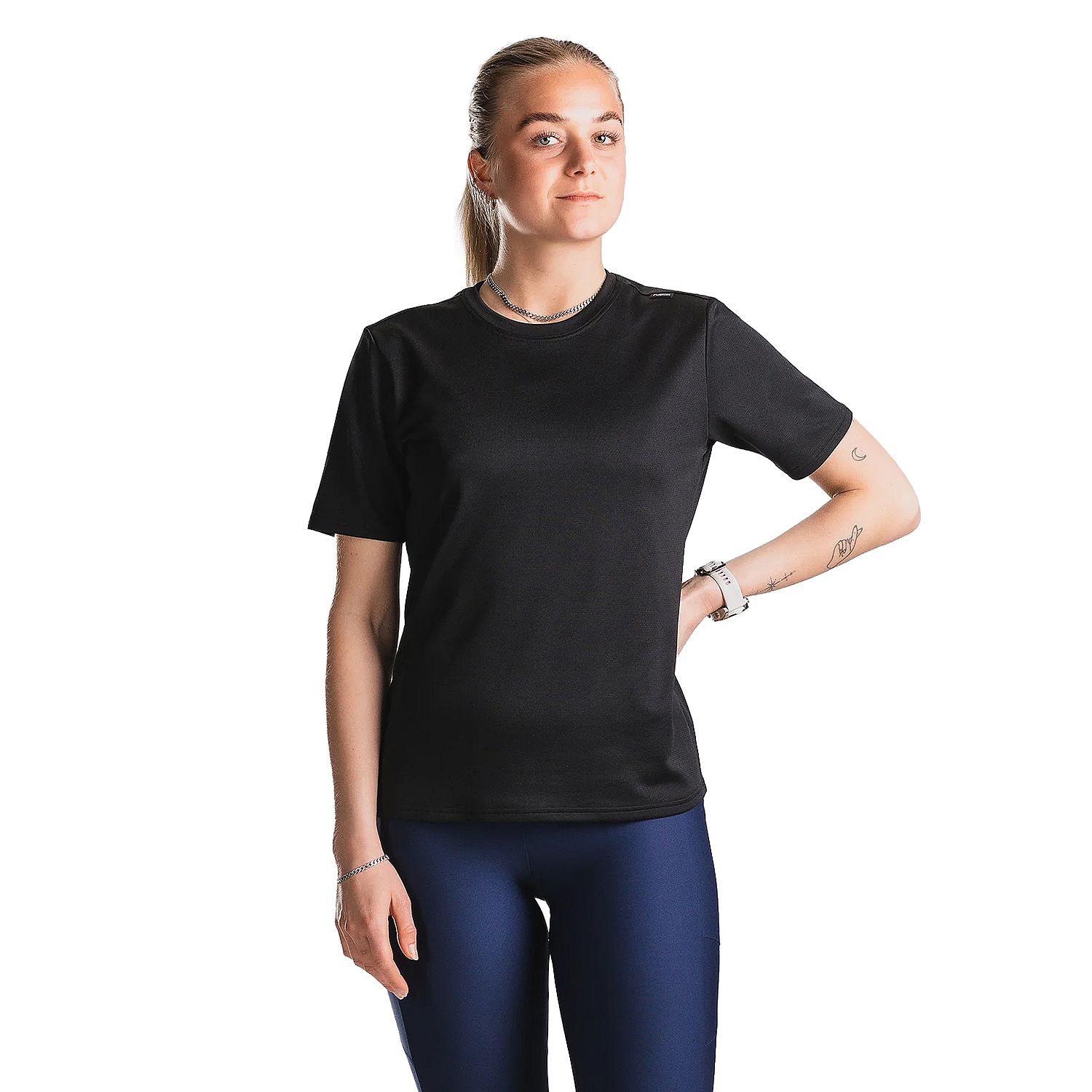 144527-Fusion-Tempo-Two-Run-T-shirt-dames-zwart-afbeelding-1