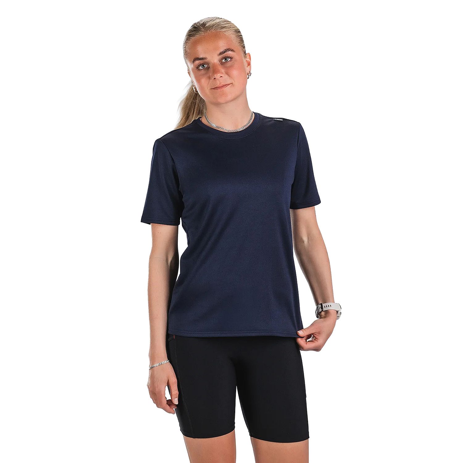 1293-NIB-Fusion-Tempo-Two-Run-T-shirt-dames-donkerblauw-afbeelding-1