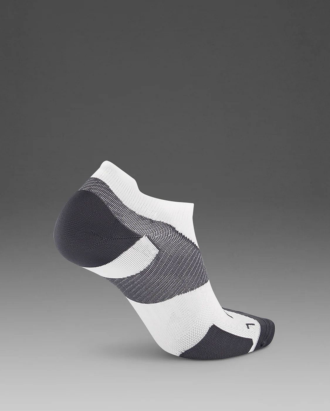 113716-2XU-Vectr-Ultralight-No-Show-hardloopsokken-WhiteGrey-unisex-afbeelding-2