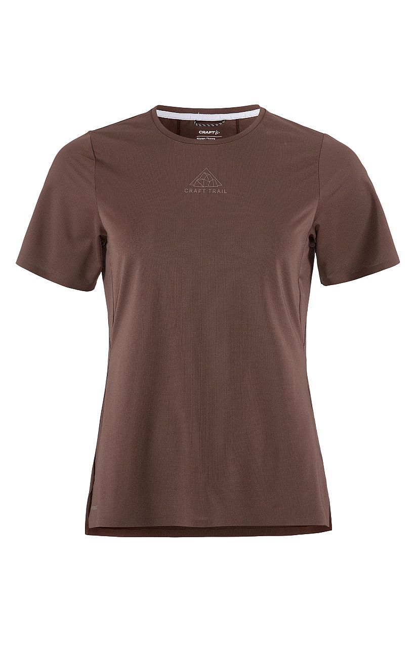 114787-Craft-PRO-Trail-hardloopshirt-korte-mouw-2-bruin-dames-afbeelding-1