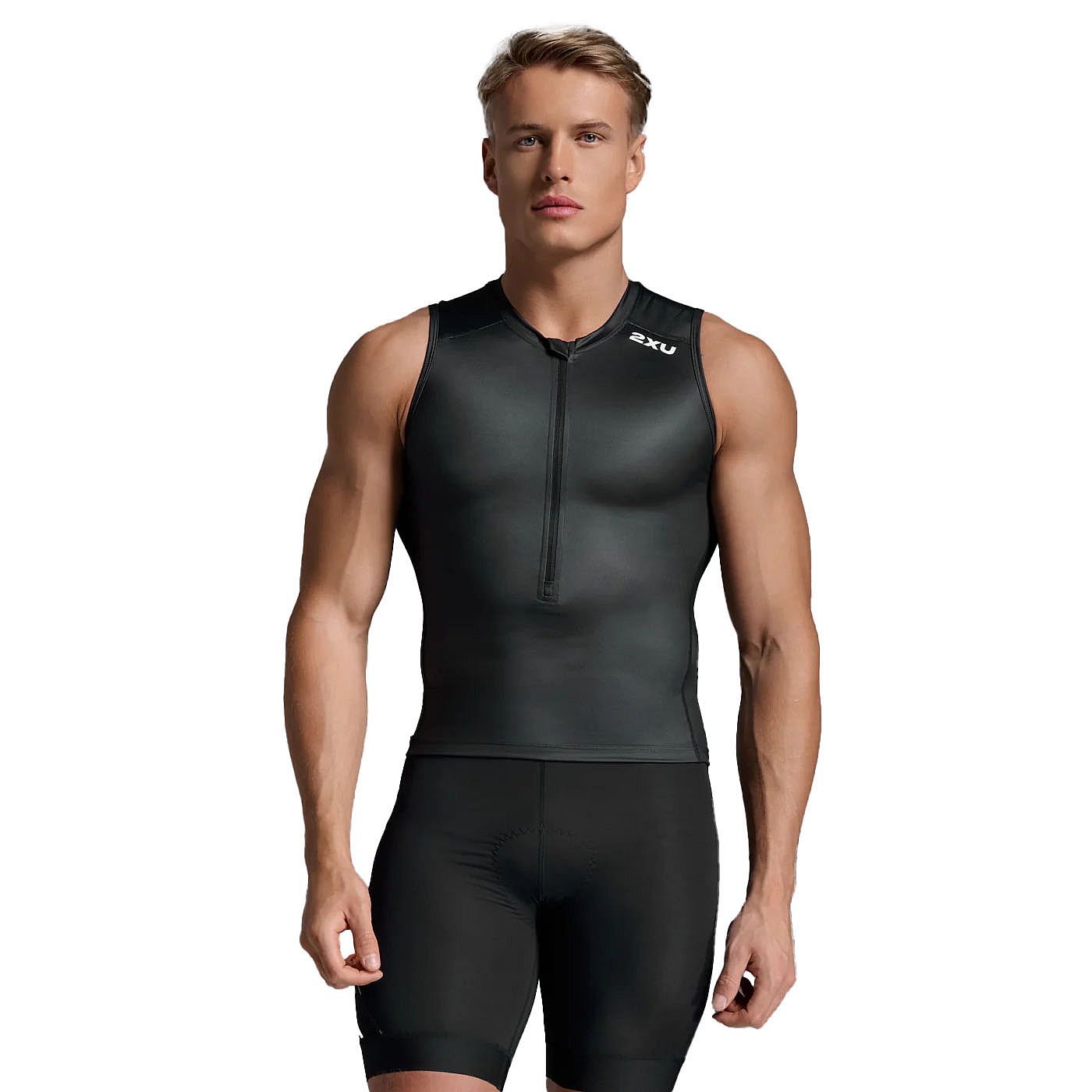 113372-2XU-Core-Tri-Tank-mouwloos-BlackWhite-Heren-afbeelding-1