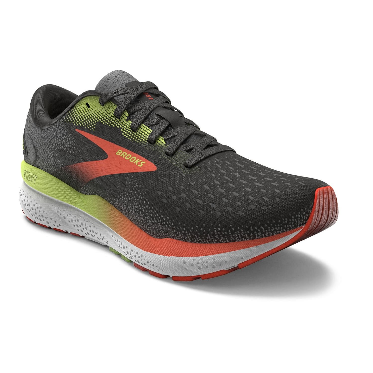 100133-Brooks-Ghost-16-hardloopschoenen-zwartmanderin-roodgroen-heren-afbeelding-2