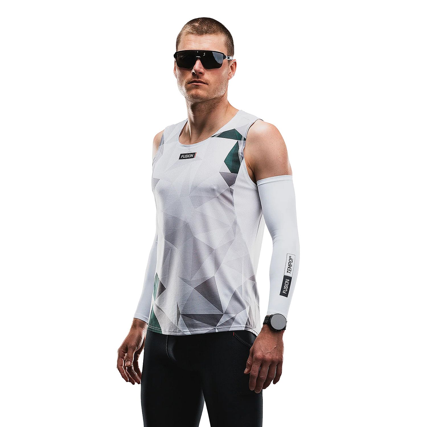 1286-WHT-Fusion-Tempo-Run-Sleeves-heren-wit-afbeelding-1