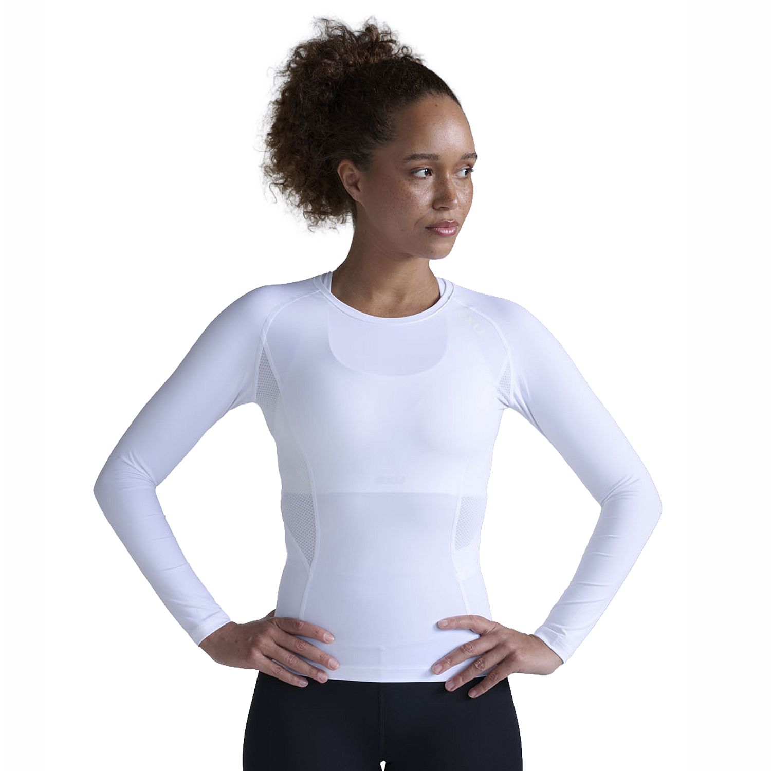 141901-2XU-Core-Compression-hardloopshirt-lange-mouw-White-dames-afbeelding-8