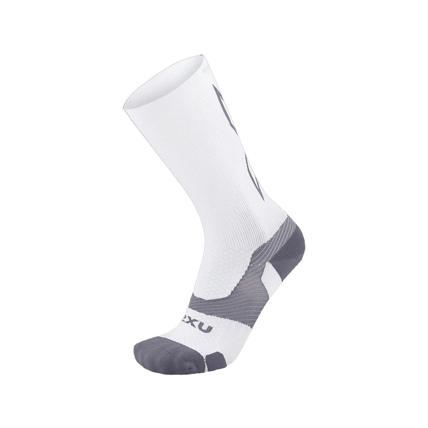 113756-2XU-Vectr-Light-Cushion-Crew-hardloopsokken-WhiteGrey-unisex-afbeelding-1