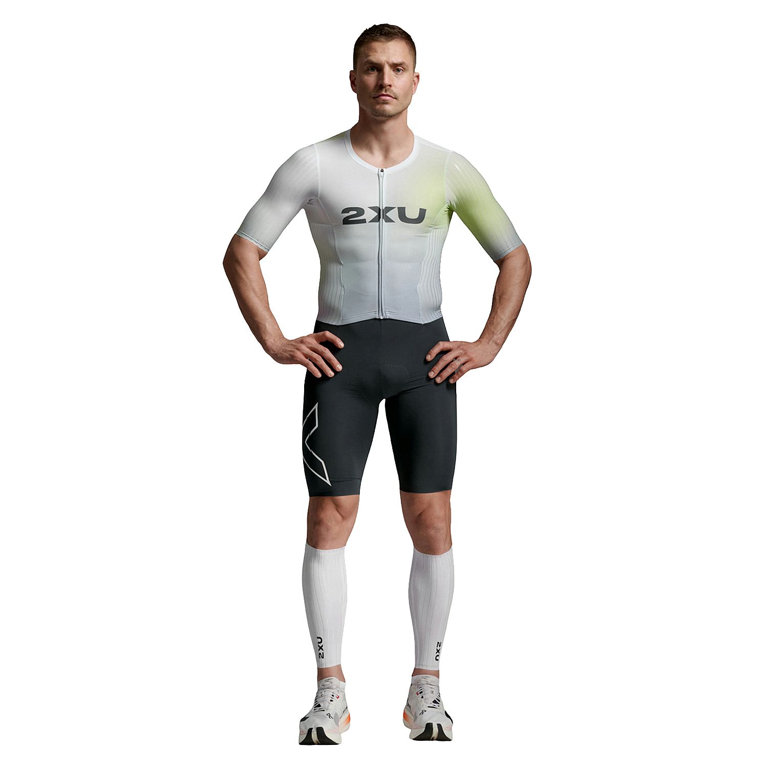 141871-2XU-Light-speed-aero-calf-guards-WhiteBlack-heren-afbeelding-1
