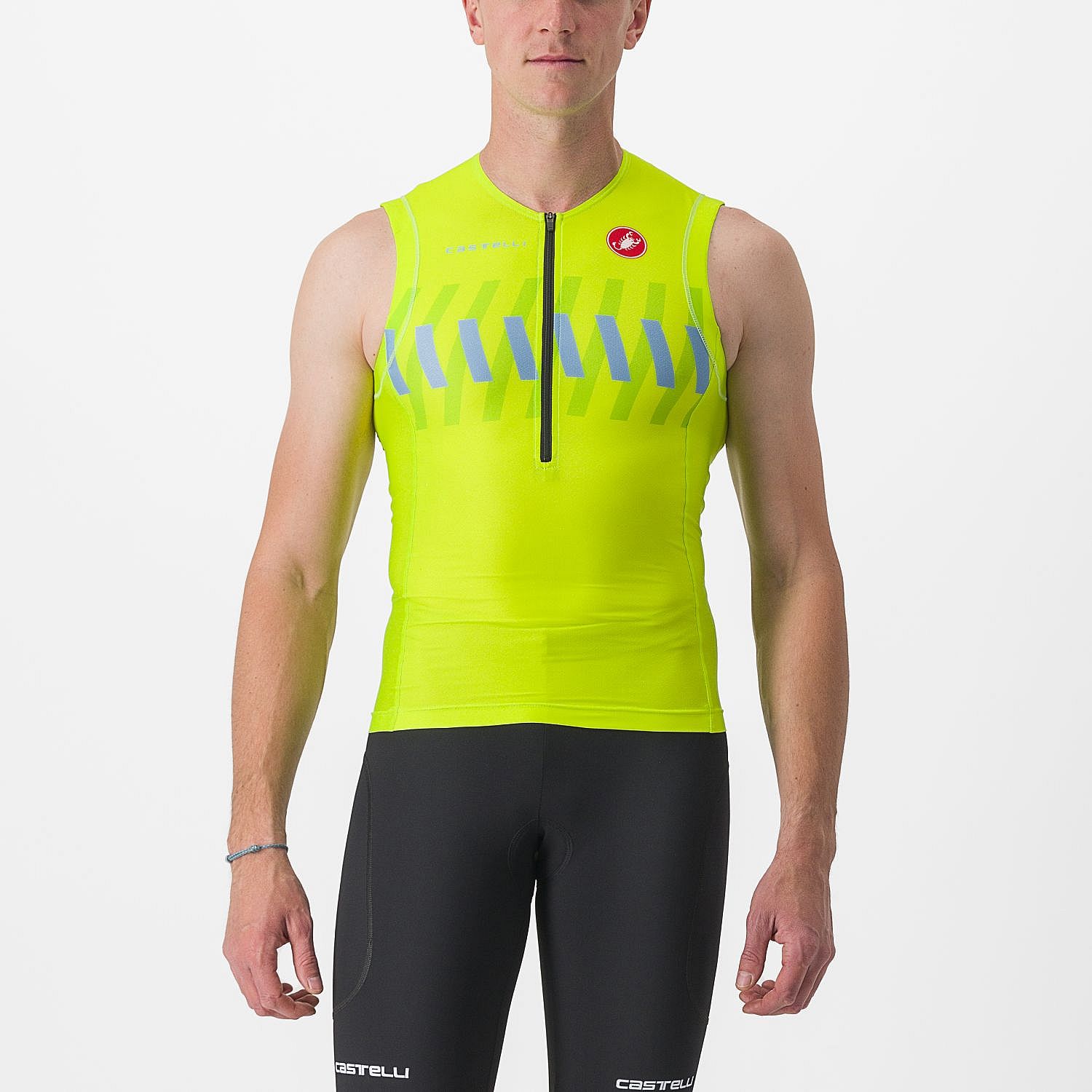 8622091-383-Castelli-Free-tri-2-mouwloos-top-groengeel-heren-afbeelding-1