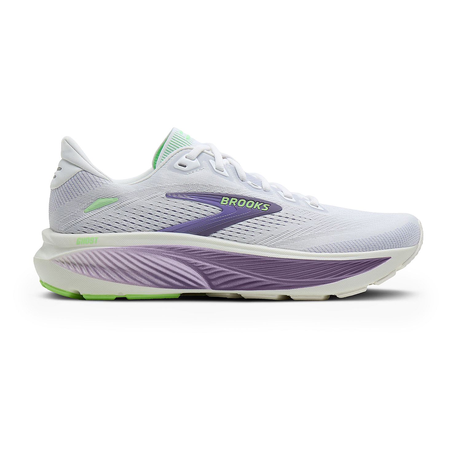 1204821B194-Brooks-Ghost-18-hardloopschoenen-WhitePurple-HebeGreen-dames-afbeelding-1
