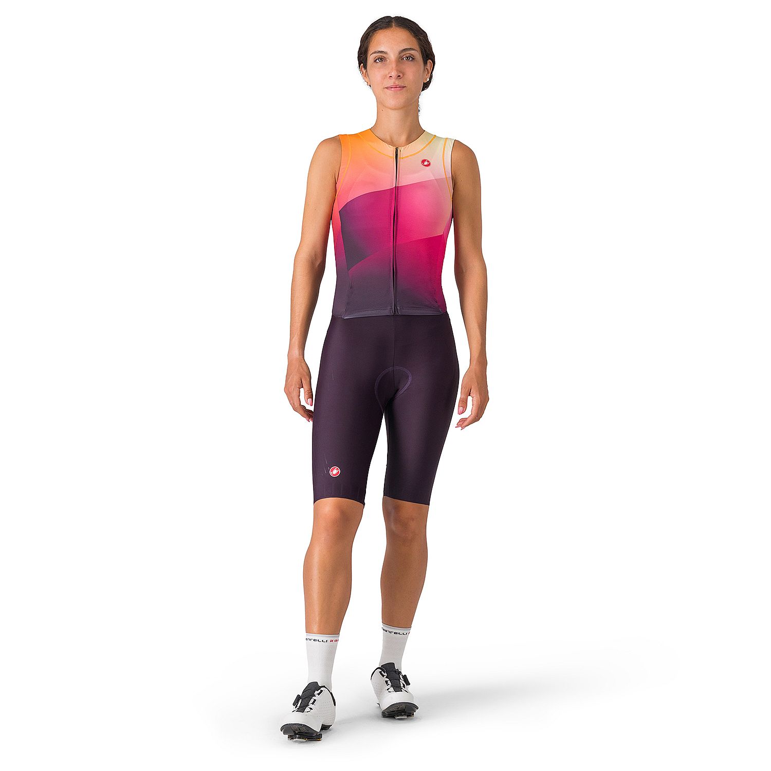 109341-Castelli-free-sanremo-3-suit-sleeveless-oranje-dames-afbeelding-1