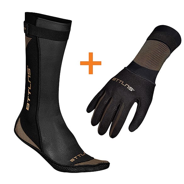 68066-BTTLNS-Neopreen-zwemsokken-en-zwemhandschoenen-voordeelset-zwartgoud-afbeelding-1