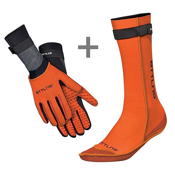 62865-BTTLNS-Neopreen-zwemsokken-en-zwemhandschoenen-voordeelset-oranje-afbeelding-1
